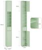 SoBuy BZR34-II-GR Badezimmer-Hochschrank, MDF, Lackiert, Grün, 20 x 180 x 20 cm Bild 3