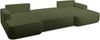 AX LIVING Ablia Sofa U-Form mit Schlaffunktion Dunkelgrün 364 cm Bild 4