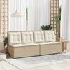 vidaXL Gartenbank Verstellbar mit Kissen Beige Poly Rattan 368968 Bild 3