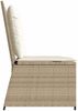 vidaXL Gartenbank Verstellbar mit Kissen Beige Poly Rattan 368968 Bild 5