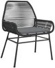 vidaXL 7-tlg. Garten-Essgruppe mit Kissen Schwarz Poly Rattan Glas 3334468 Bild 4