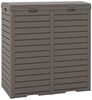 COSTWAY Mülltonnenbox, Mülleimer mit Doppeldeckel, 235 L, mit Auffangschale & Griff Bild 5