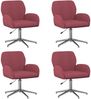 vidaXL Drehstühle 4 Stk. 54 x 58 x 90 cm Weinrot Stoff 3428306 Bild 2