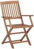 vidaXL Klappbare Gartenstühle 8 Stk. mit Kissen Massivholz Akazie 3074984 Bild 4