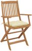vidaXL Klappbare Gartenstühle 8 Stk. mit Kissen Massivholz Akazie 3074984 Bild 3