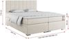 Boxspringbett mit 2 Bettkästen, Matratze und Topper, Polsterbett - ALLY - 140x200cm - Beige Velours - H4 Bild 5