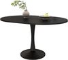 Ovale Esstisch Schwarz Multifunktional,Höhenverstellbarer Tisch für Küche, Esszimmer, Kaffee- und Freizeittisch Bild 5