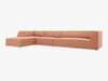 Micadoni Ecksofa Ruby 5-Sitzer Links Samt Salvador Rosa Bild 2