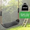 SELEWARE Garden Games Schaukelsitz Verstellbares Seil Karabiner Schwarz Bild 4