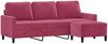vidaXL 3-Sitzer-Sofa mit Hocker Weinrot 180 cm Samt 3201059 Bild 3