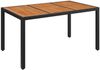 vidaXL 7-tlg. Garten-Essgruppe mit Kissen Schwarz Poly Rattan 3212666 Bild 3