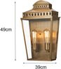 Außenleuchte, Wandlampe, Laterne, Messing, H 48,9 cm Bild 4