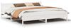 vidaXL Massivholzbett ohne Matratze Weiß 200x200 cm Kiefernholz 3309723 Bild 2