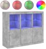 vidaXL Sideboards mit LED-Leuchten 3 Stk. Betongrau Holzwerkstoff 3209103 Bild 2