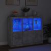 vidaXL Sideboards mit LED-Leuchten 3 Stk. Betongrau Holzwerkstoff 3209103 Bild 3