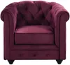 Sessel CHESTERFIELD - Samt - Pflaumenfarben Bild 4