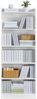 Yaheetech Bücherregal Standregal 161,5/180/183 cm (H), 1-tlg, Schmales Regal Bücherschrank mit 7 Ebenen, 2 Verstellbaren Regalböden Bild 4