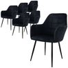 ML-DESIGN Stuhl Esszimmerstuhl ergonomisch & gepolstert, Esstischstuhl mit Rückenlehne (6 St), Wohnzimmerstuhl Schwarz Samtbezug Metallbeine Küchenstuhl Polsterstuhl Bild 2