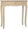 DRW - Beistelltisch 80 cm Schublade Holz Champagner 80 x 30 x 80 cm Bild 1