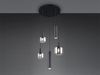 LED Cluster Pendelleuchte 5-flammig aus Metall mit Glasschirmen Chrom, Ø 40cm Bild 3
