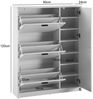 Schuhschrank Weiß 90x120x24cm Schuhkipper Modern Flurschrank mit Ablage Bild 4