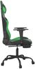 vidaXL Gaming-Stuhl mit Fußstütze Schwarz und Grün Kunstleder 3143656 Bild 4