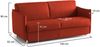Dmora 2-Sitzer festes Sofa Monleale, Lineares Sofa für Wohnzimmer, gepolstert, abnehmbarer Bezug, 100 % Made in Italy-Qualität, 160x95 h90 cm, Orange Bild 3