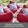 Green Bean® Sitzsack mit Rückenlehne 80x80x90cm - Gaming Chair mit 230L Füllung Cordstoff - Bean Bag Bodenkissen Lounge Sitzhocker Relax-Sessel Gamer Gamingstuhl Rot Bild 3