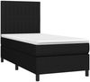 vidaXL Boxspringbett mit Matratze & LED Schwarz 100x200 cm Stoff 3135015 Bild 3