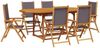 vidaXL 7-tlg. Garten-Essgruppe Stoff und Massivholz Anthrazit 3281725 Bild 2