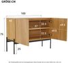 Sideboard (100/40/75 cm) Mehrzweckschrank mit Türen, Küchenschrank, Aufbewahrungsschrank Bild 5