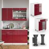 Küchenunterschrank Fame-Line Bordeaux Hochglanz 60 cm mit Schublade, ohne Arbeitsplatte Vicco Bild 2