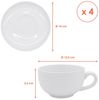 Spetebo Kaffeeservice Cappuccino oder Kaffee Tassen mit Unterteller weiß (8-tlg), 4 Personen, Porzellan, Tassen mit Unterteller, Porzellan, Tee Bild 2