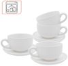 Spetebo Kaffeeservice Cappuccino oder Kaffee Tassen mit Unterteller weiß (8-tlg), 4 Personen, Porzellan, Tassen mit Unterteller, Porzellan, Tee Bild 3