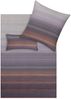 Estella Satin de Luxe Bettwäsche 155x220 Matteo braun Zickzack Streifen 1026-310 Bild 2