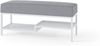 AX LIVING Sitzbank mit Schuhablage Shelie 100 cm – Grau, Weiß-Metallgestell Bild 3