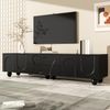 schwarzer TV-Schrank mit Holzbeinen 180×40×42 cm,Schwarz,modernes Design, viel Stauraum Bild 1