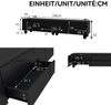 schwarzer TV-Schrank mit Holzbeinen 180×40×42 cm,Schwarz,modernes Design, viel Stauraum Bild 5