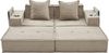 Zweisitzer-Sofa aus Cord mit 2 Kissen & Seitentaschen, 162x78x66 cm, Khaki Bild 4