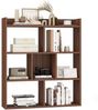 Bücherregal mit 7 Würfeln und offener Rückwand horizontales Standregal Holz 80 x 20 x 90 cm Walnuss Bild 2