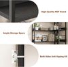 GarveeMore Bücherregal Gewölbtes,Eckbücherregal,L-förmiges Bücherregal,MDF, Eckregal für Wohnzimmer und Schlafzimmer,Kippsicheres Design Bild 2