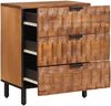 vidaXL Nachttisch Braun 50 x 33 x 62 cm Massivholz Mango 4017909 Bild 2