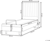 Bett verstellbar DUKE II 80 x 200 cm Stoff Helles Beige Bild 2