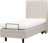Bett verstellbar DUKE II 80 x 200 cm Stoff Helles Beige Bild 4