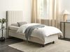 Bett verstellbar DUKE II 80 x 200 cm Stoff Helles Beige Bild 3