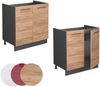 Spülenunterschrank Fame-Line Goldkraft Eiche 80 cm ohne Arbeitsplatte Vicco Bild 5