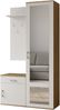 AX LIVING Garderobe mit Spiegel Magnola – 100 cm Breit, Artisan & Weiß Bild 2