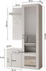 AX LIVING Garderobe mit Spiegel Magnola – 100 cm Breit, Artisan & Weiß Bild 4