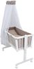 Baby-Delux Stubenbett Babywiege Komplettset Interlock Soft, Schaukelwiege Weiß 90x40cm Komplett Bettset Wiegenset Bild 5