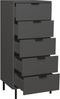 Maeusbacher Bonnie Kommoden Quadrat anthrazit matt lack BxHxT: 51 x 121 x 45 cm Bild 3